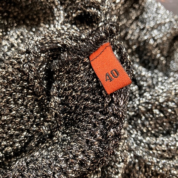 MISSONI SILVER & BLACK KNIT SWEATER - Picture 3 of 13
